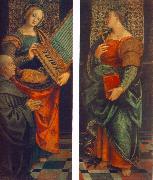 St Cecile with the Donator and St Marguerite fg FERRARI, Gaudenzio